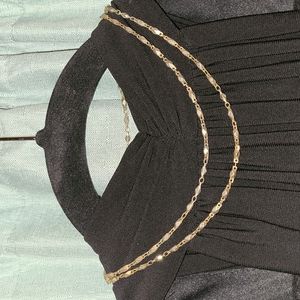 Vintage Napier Gold-tone Art Deco Metal Beaded Chain Necklace-Signed Apprx 29"